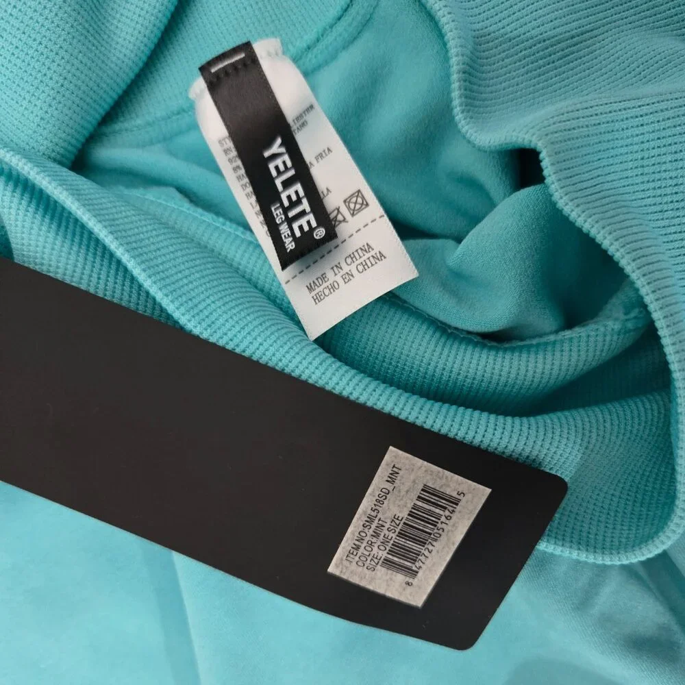 NWT Yelete Crop Leggings Mint One Size - Picture 3 of 3